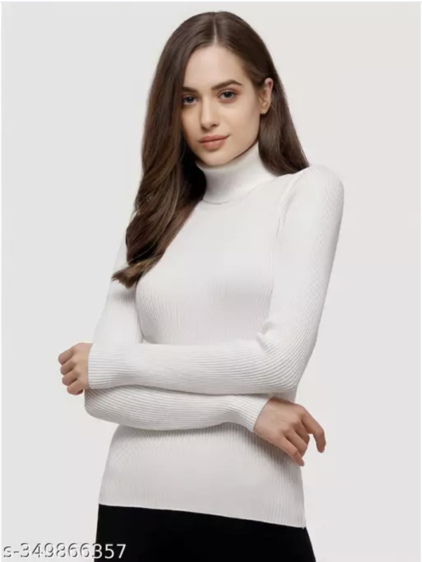 women stylish winter cardigan/Womens High Neck Women's Woollen High Neck Innerwear Sweater/ Pullovers /Skivvy for Winters - Image 5